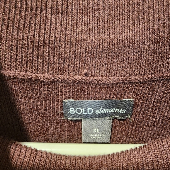 BOLD elements women's brown Short Sleeves sweater top NWT size XL - Picture 5 of 11